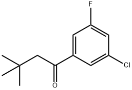 3'-CHLORO-3,3-DIMETHYL-5'-FLUOROBUTYROPHENONE Structure