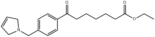 7-オキソ-7-[4-(3-ピロリノメチル)フェニル]ヘプタン酸エチル 化学構造式