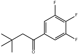 3,3-二甲基-1-(3,4,5-三氟苯基)丁-1-酮,898765-00-9,结构式