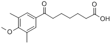 7-(3,5-ジメチル-4-メトキシフェニル)-7-オキソヘプタン酸 化学構造式