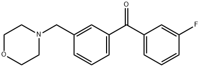 3-FLUORO-3'-MORPHOLINOMETHYL BENZOPHENONE 化学構造式