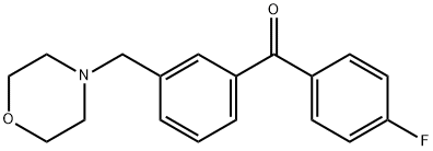 (4-氟苯基)(3-(吗啉代甲基)苯基)甲酮, 898765-50-9, 结构式