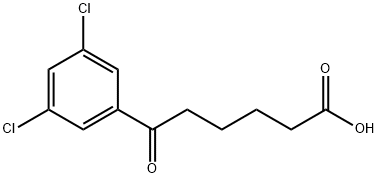 6-(3,5-ジクロロフェニル)-6-オキソヘキサン酸 化学構造式