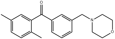 (2,5-二甲基苯基)(3-(吗啉代甲基)苯基)甲酮 结构式