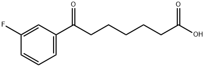 7-(3-フルオロフェニル)-7-オキソヘプタン酸 化学構造式