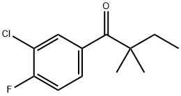 3'-CHLORO-2,2-DIMETHYL-4'-FLUOROBUTYROPHENONE,898765-72-5,结构式