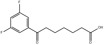 7-(3,5-ジフルオロフェニル)-7-オキソヘプタン酸 化学構造式