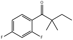 2',4'-ジフルオロ-2,2-ジメチルブチロフェノン 化学構造式