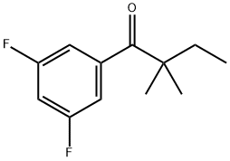 3',5'-ジフルオロ-2,2-ジメチルブチロフェノン 化学構造式