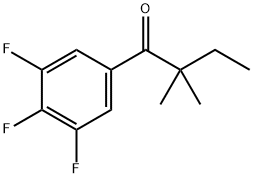 2,2-ジメチル-3',4',5'-トリフルオロブチロフェノン 化学構造式