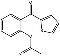 2-(2-ACETOXYBENZOYL) THIOPHENE 化学構造式