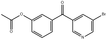 3-(3-ACETOXYBENZOYL)-5-BROMOPYRIDINE Structure