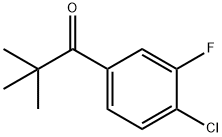 4'-クロロ-2,2-ジメチル-3'-フルオロプロピオフェノン 化学構造式