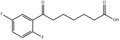 7-(2,5-DIFLUOROPHENYL)-7-OXOHEPTANOIC ACID 化学構造式