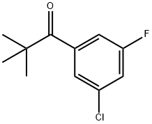 3'-クロロ-2,2-ジメチル-5'-フルオロプロピオフェノン 化学構造式