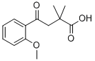 2,2-ジメチル-4-(2-メトキシフェニル)-4-オキソ酪酸 化学構造式