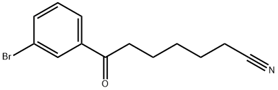 7-(3-BROMOPHENYL)-7-OXOHEPTANENITRILE 化学構造式