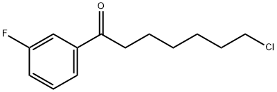 7-クロロ-1-(3-フルオロフェニル)-1-オキソヘプタン 化学構造式