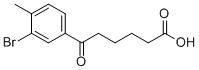 6-(3-ブロモ-4-メチルフェニル)-6-オキソヘキサン酸 化学構造式