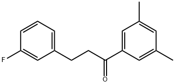 3',5'-ジメチル-3-(3-フルオロフェニル)プロピオフェノン 化学構造式