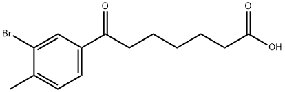 7-(3-ブロモ-4-メチルフェニル)-7-オキソヘプタン酸 化学構造式