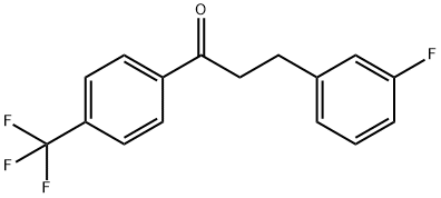 3-(3-フルオロフェニル)-4'-トリフルオロメチルプロピオフェノン 化学構造式