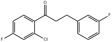 2'-CHLORO-4'-FLUORO-3-(3-FLUOROPHENYL)PROPIOPHENONE 结构式