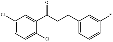 2',5'-DICHLORO-3-(3-FLUOROPHENYL)PROPIOPHENONE 结构式