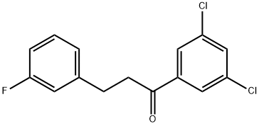 3',5'-ジクロロ-3-(3-フルオロフェニル)プロピオフェノン 化学構造式