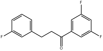 3',5'-ジフルオロ-3-(3-フルオロフェニル)プロピオフェノン 化学構造式