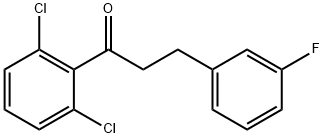 2',6'-ジクロロ-3-(3-フルオロフェニル)プロピオフェノン 化学構造式