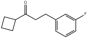 シクロブチル2-(3-フルオロフェニル)エチルケトン 化学構造式