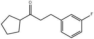 シクロペンチル2-(3-フルオロフェニル)エチルケトン 化学構造式