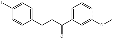 3-(4-FLUOROPHENYL)-3'-METHOXYPROPIOPHENONE 化学構造式