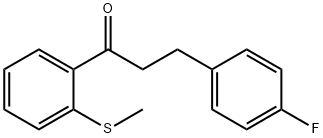 3-(4-フルオロフェニル)-2'-チオメチルプロピオフェノン 化学構造式