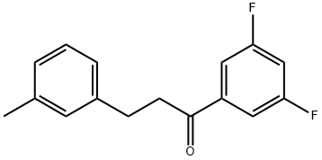 3',5'-DIFLUORO-3-(3-METHYLPHENYL)PROPIOPHENONE 化学構造式