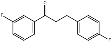 3'-フルオロ-3-(4-フルオロフェニル)プロピオフェノン 化学構造式