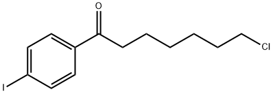7-クロロ-1-(4-ヨードフェニル)-1-オキソヘプタン 化学構造式