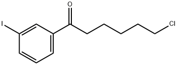 6-クロロ-1-(3-ヨードフェニル)-1-オキソヘキサン 化学構造式