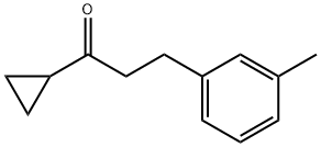 シクロプロピル2-(3-メチルフェニル)エチルケトン 化学構造式