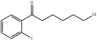 6-クロロ-1-(2-ヨードフェニル)-1-オキソヘキサン 化学構造式