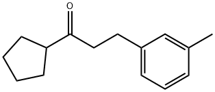 シクロペンチル2-(3-メチルフェニル)エチルケトン 化学構造式