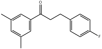 3',5'-ジメチル-3-(4-フルオロフェニル)プロピオフェノン 化学構造式