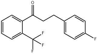 3-(4-フルオロフェニル)-2'-トリフルオロメチルプロピオフェノン 化学構造式