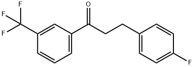 3-(4-フルオロフェニル)-3'-トリフルオロメチルプロピオフェノン 化学構造式