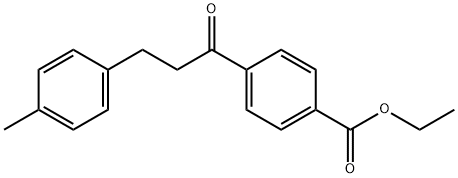 4'-カルボエトキシ-3-(4-メチルフェニル)プロピオフェノン 化学構造式