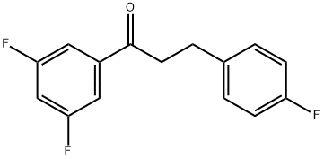 3',5'-ジフルオロ-3-(4-フルオロフェニル)プロピオフェノン 化学構造式