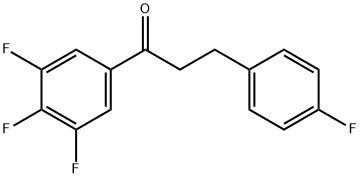 3-(4-フルオロフェニル)-3',4',5'-トリフルオロプロピオフェノン 化学構造式
