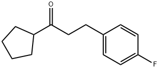 シクロペンチル2-(4-フルオロフェニル)エチルケトン 化学構造式