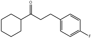 シクロヘキシル2-(4-フルオロフェニル)エチルケトン 化学構造式